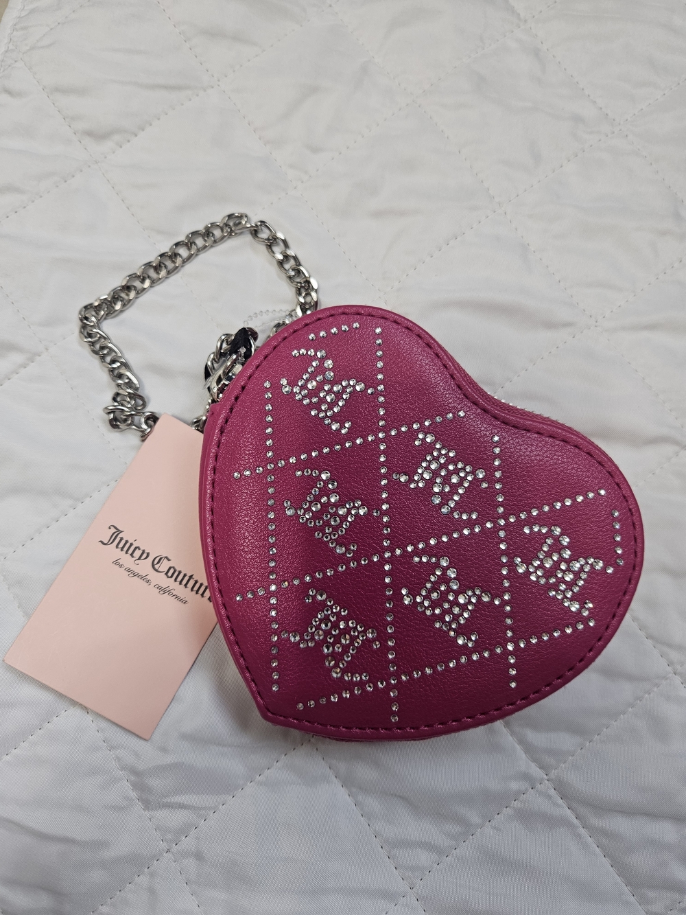 Juicy Couture heart-shaped wristlet